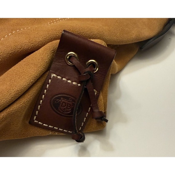 DOONEY & BOURKE Vintage Hobo Shoulder Bag Caramel Suede Brown Leather Old Money - Picture 10 of 15